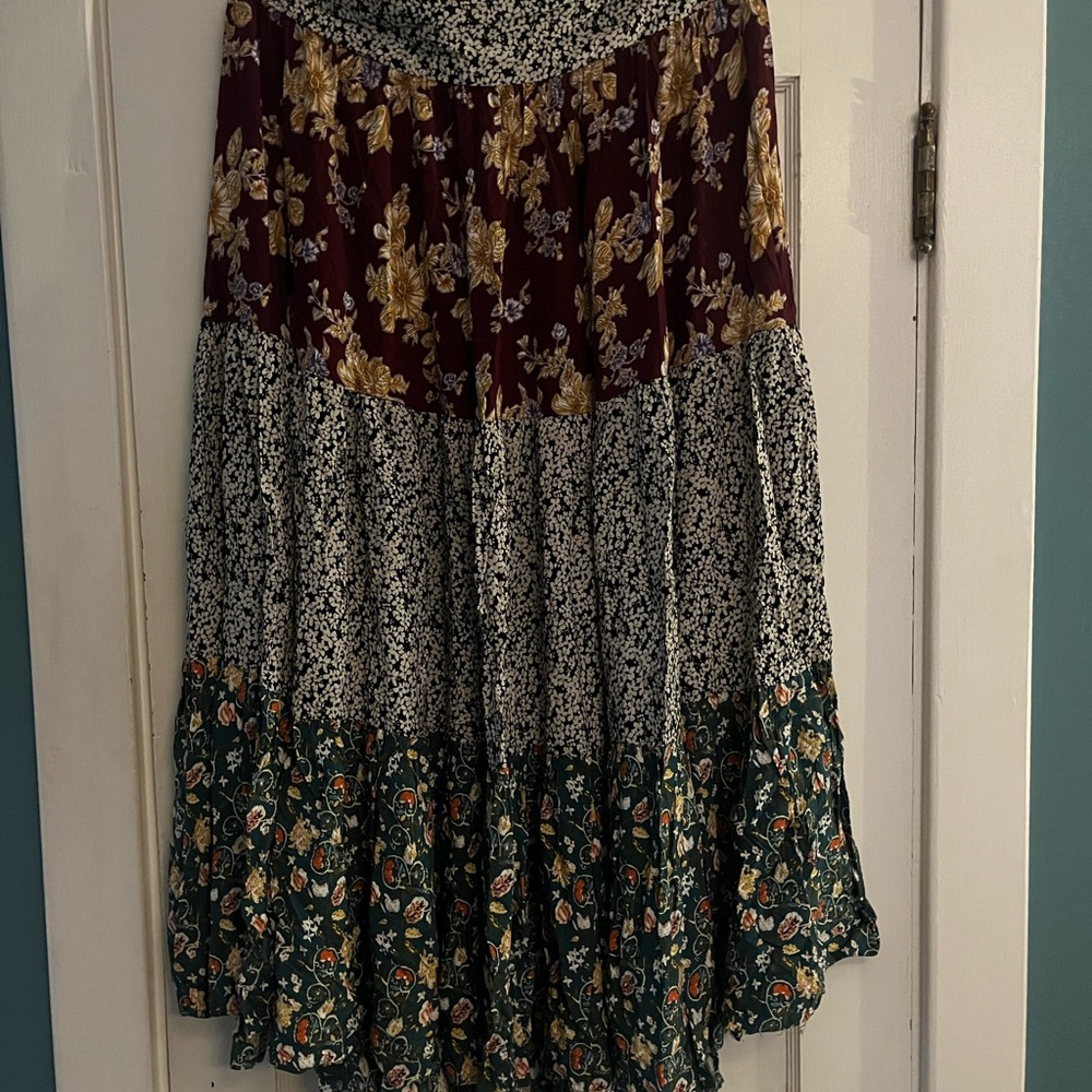 NATURAL LIFE Multicolor Floral Maxi Skirt